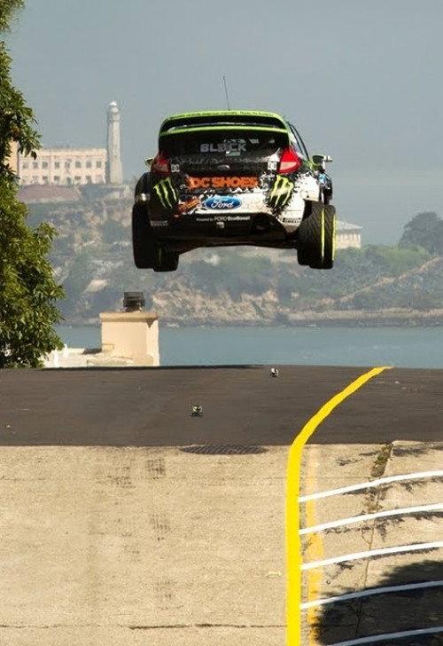 Gymkhana Five: Ultimate Urban Playground, San Francisco backdrop