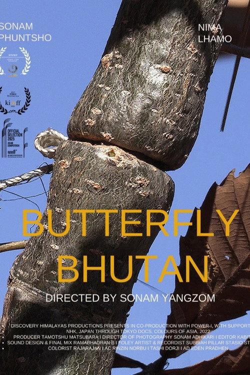 Butterfly Bhutan backdrop