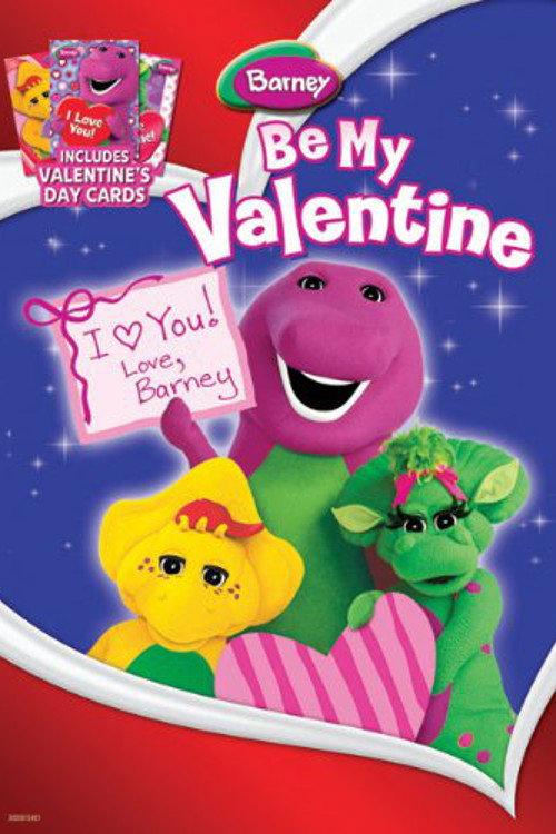Be My Valentine Love Barney! backdrop