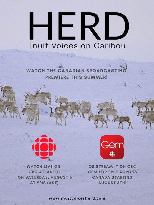 Herd: Inuit Voices on Caribou backdrop