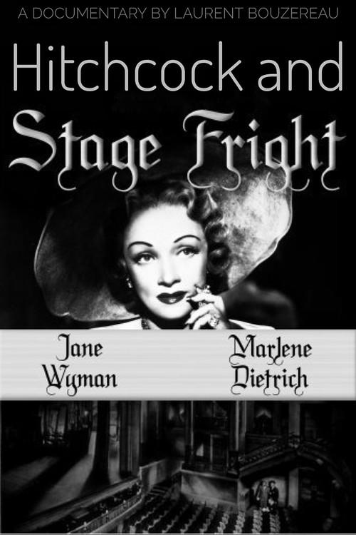 Hitchcock and 'Stage Fright' backdrop