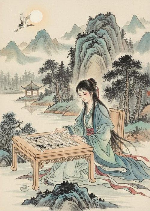 一只野生职业女棋手的AI围棋复盘课程 backdrop