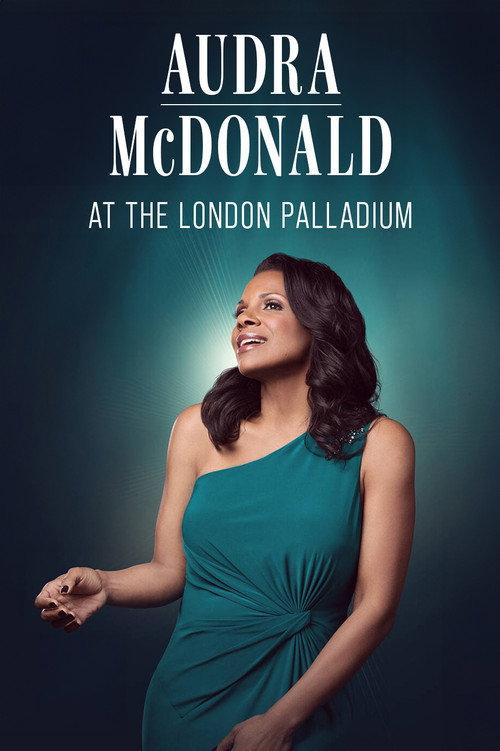 Audra McDonald at the London Palladium backdrop