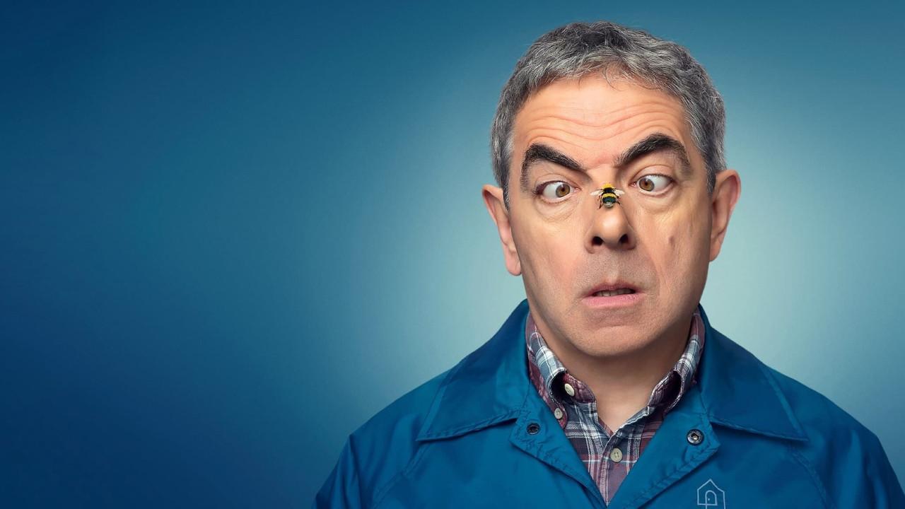 Man vs Bee backdrop