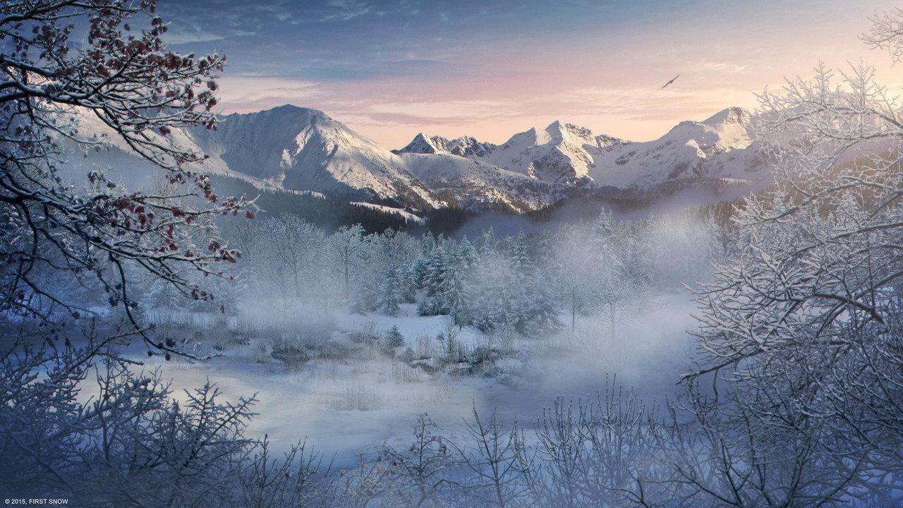 První sníh backdrop
