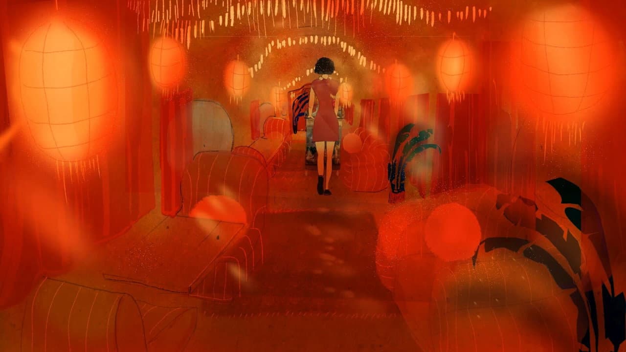 Red Light Train backdrop