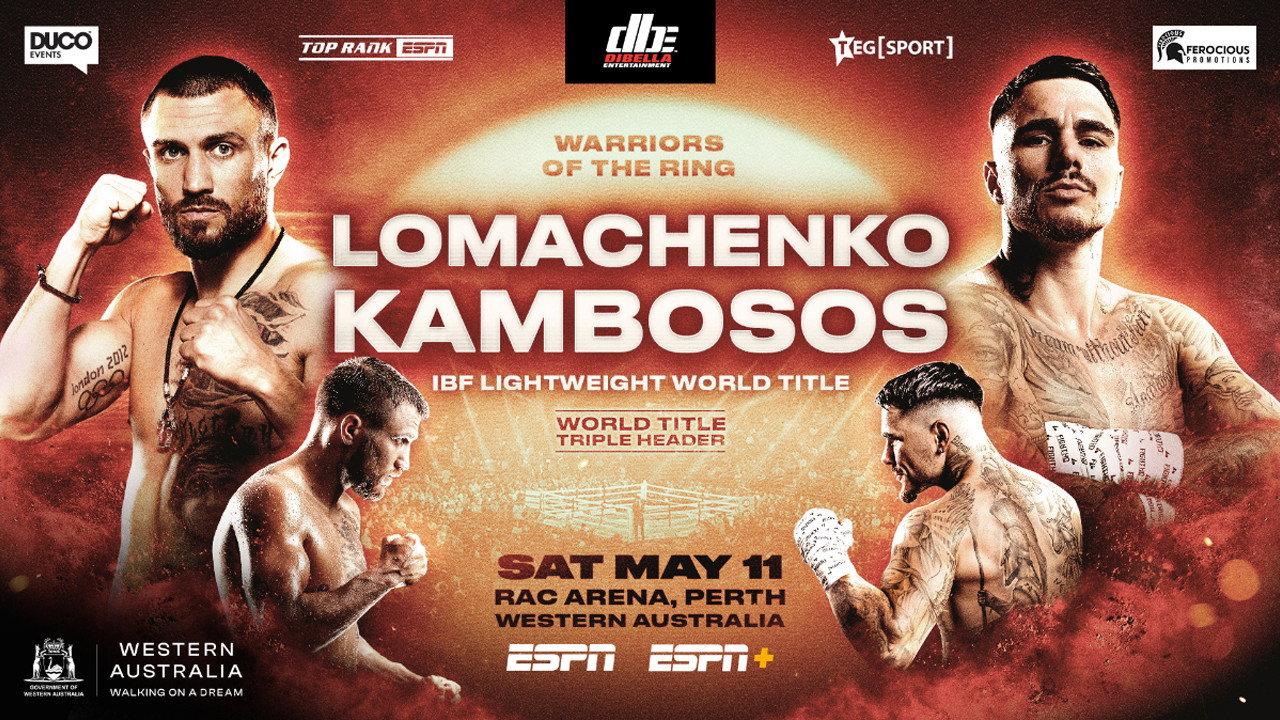 Vasyl Lomachenko vs. George Kambosos Jr. backdrop