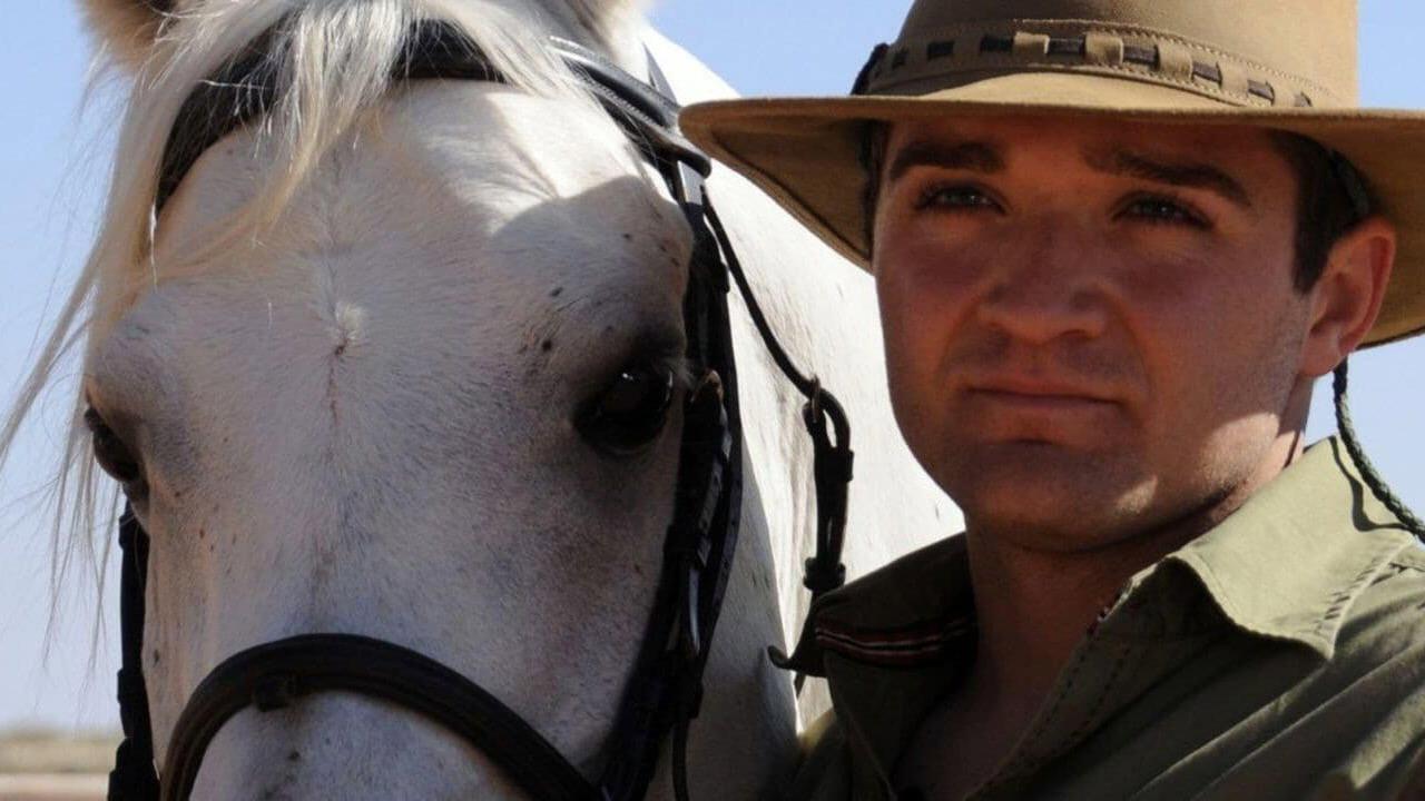 Tornado and the Kalahari Horse Whisperer backdrop