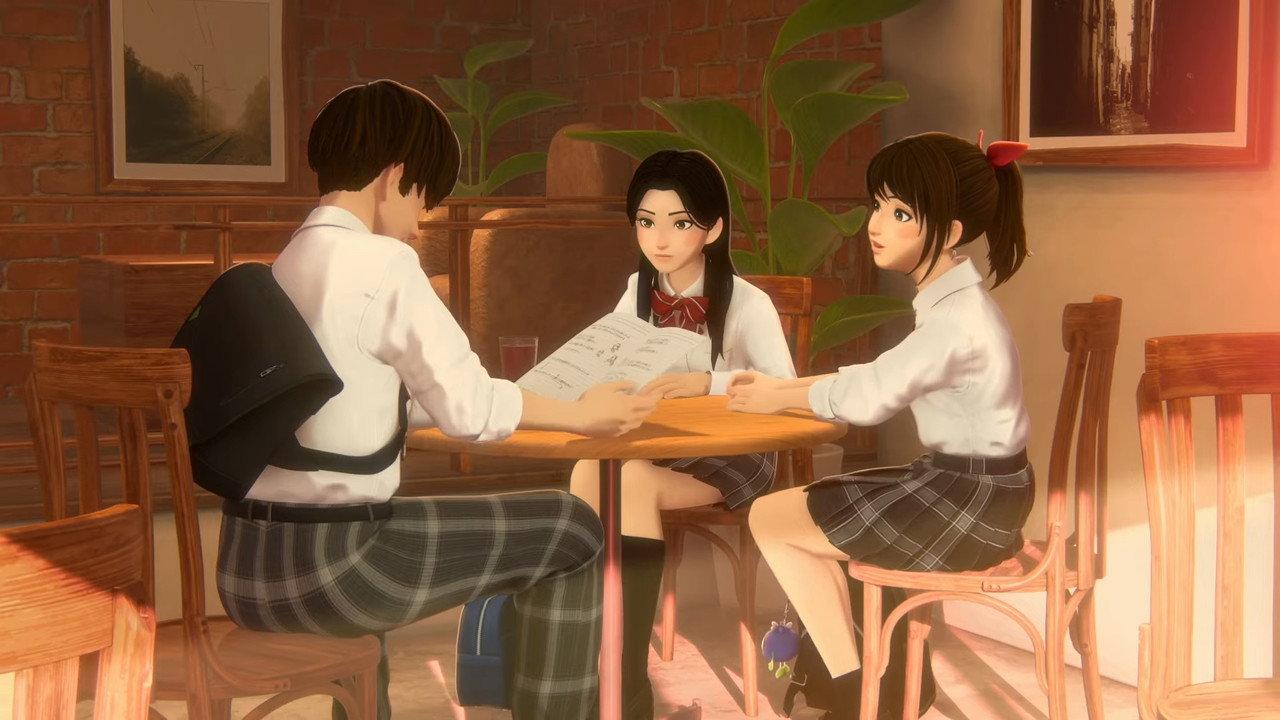 high school girl & the magic notebook backdrop
