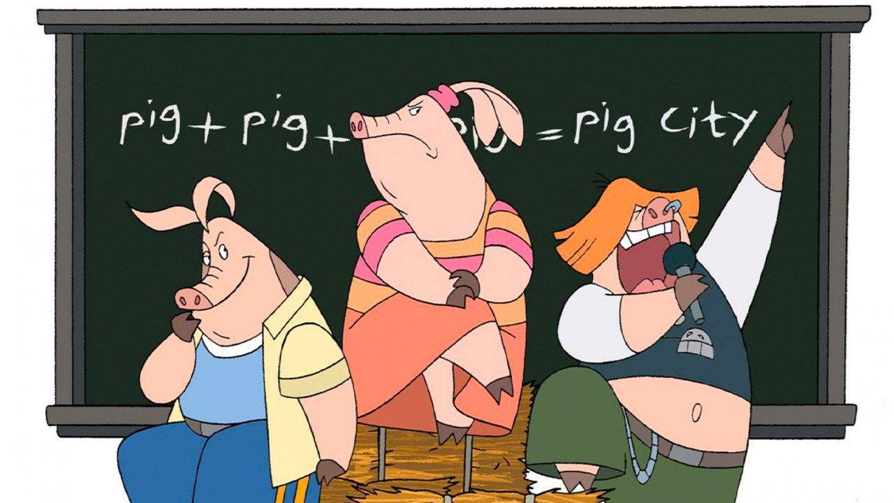 Pig City backdrop