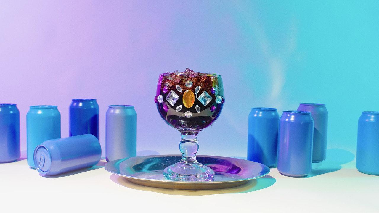 Saints + Sodas backdrop