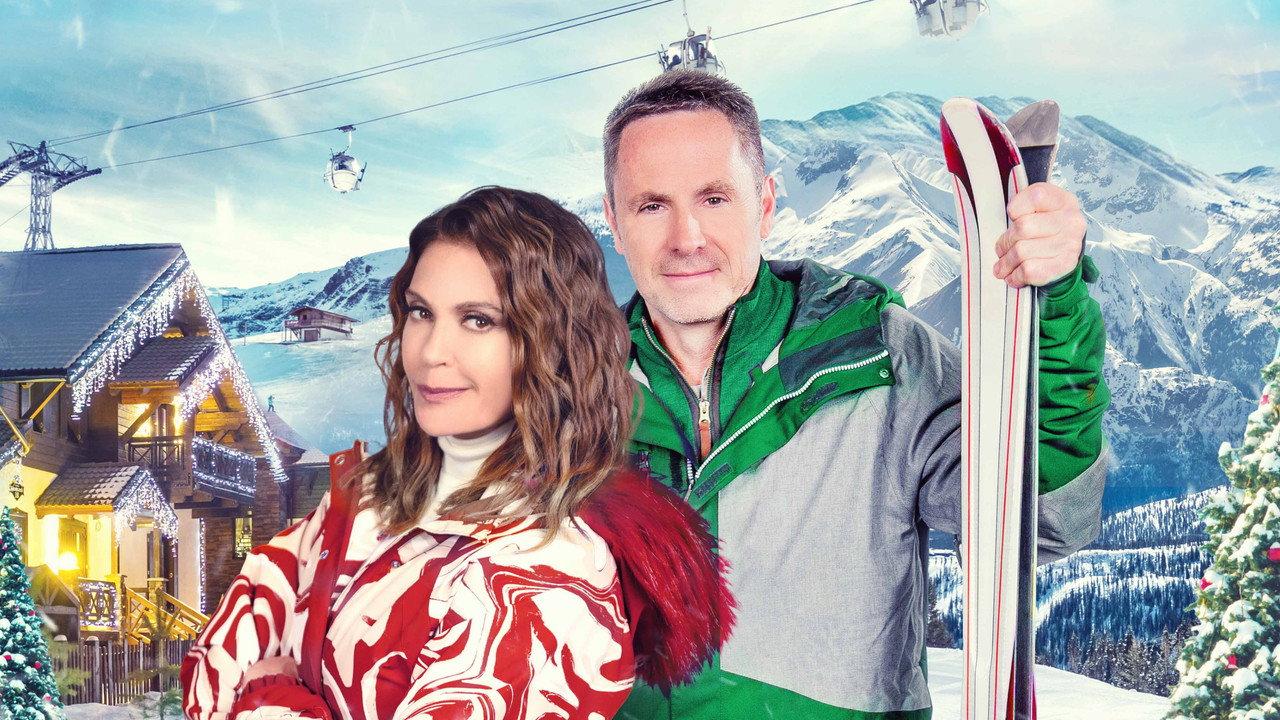 Christmas at the Chalet backdrop
