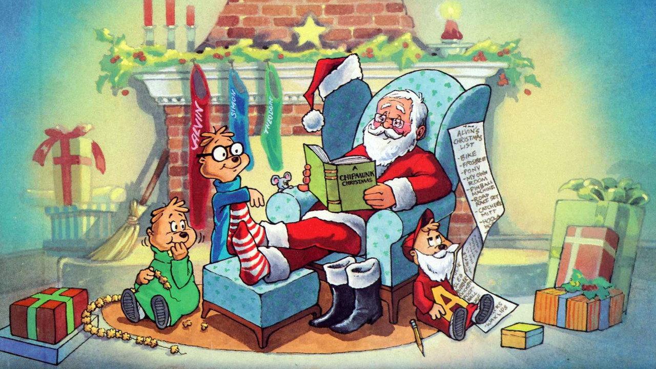 Christmas with The Chipmunks backdrop