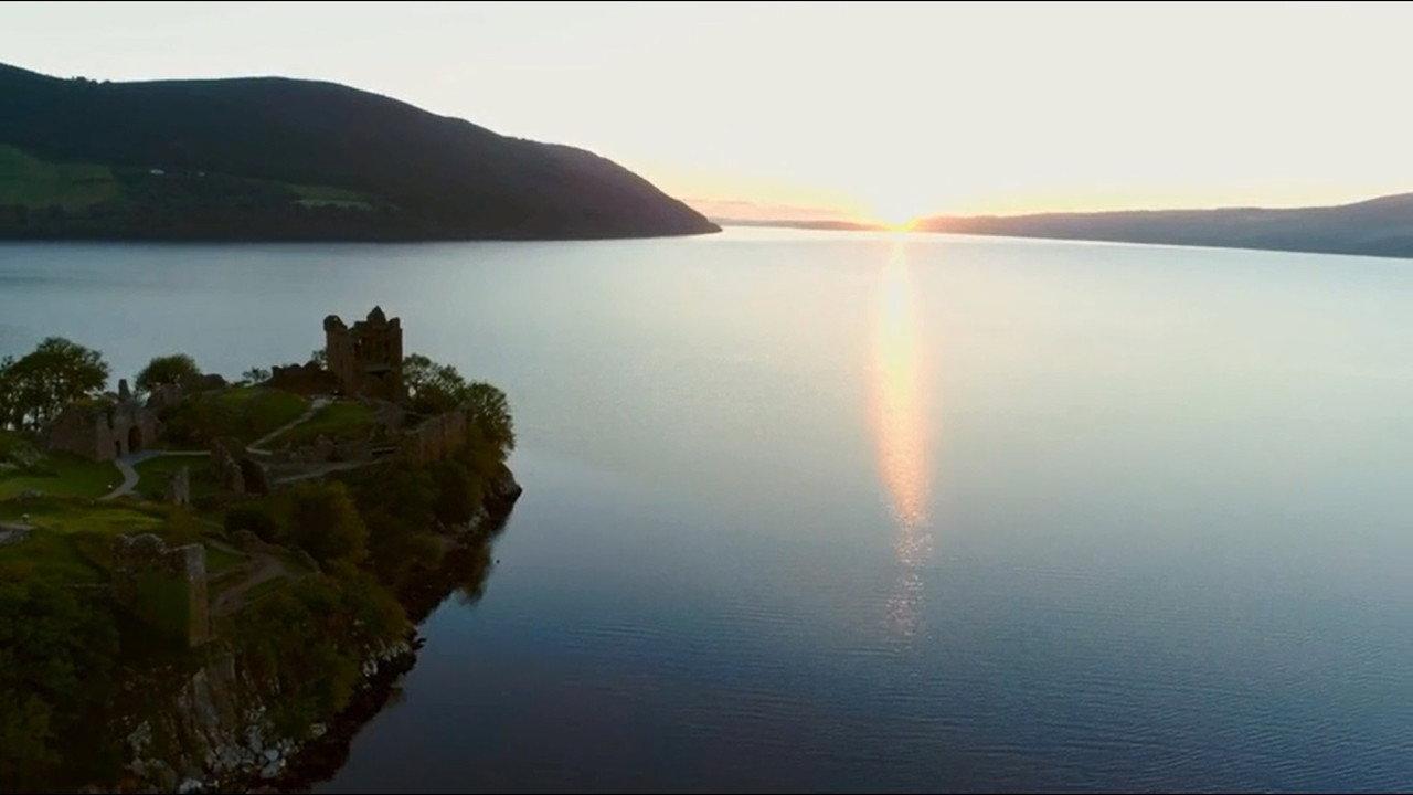 Draining Loch Ness backdrop