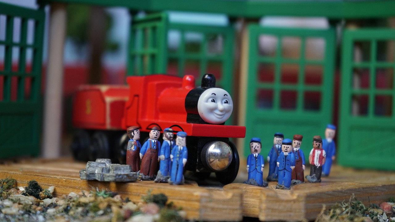 The Magic Railroad Parody backdrop