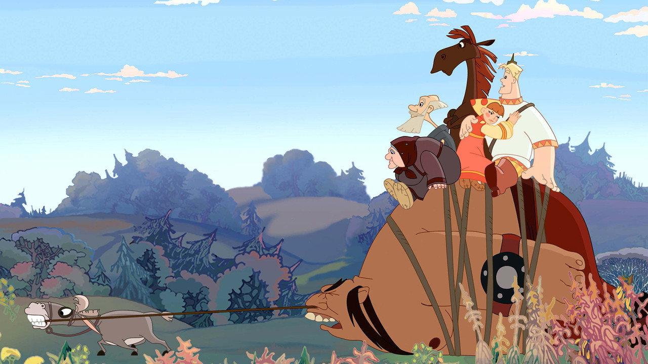 Alesha Popovich and Tugarin the Dragon backdrop