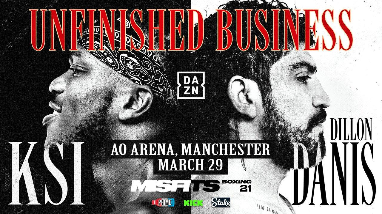 KSI vs. Dillon Danis backdrop