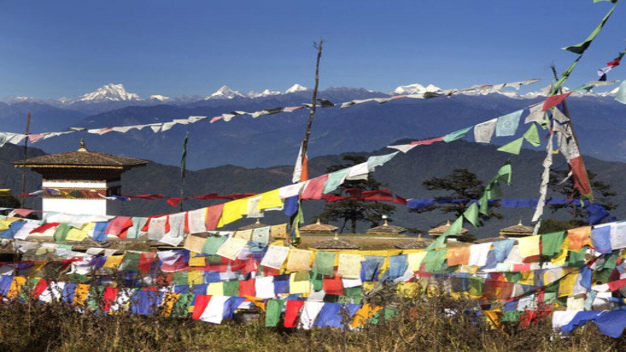 Bhutan 26° 28° N - Königreich im Himalaya backdrop