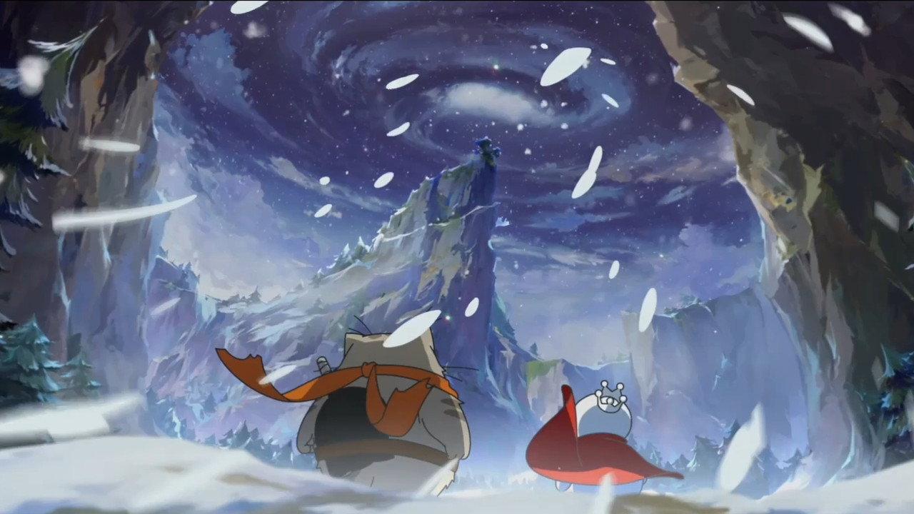 The Snow King Arrives backdrop