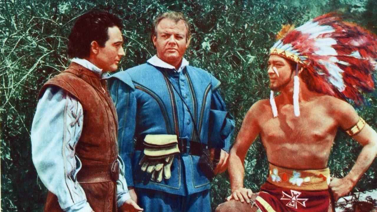 Captain John Smith and Pocahontas backdrop