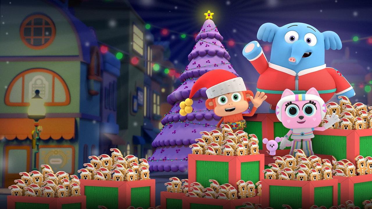 Chico Bon Bon and the Very Berry Holiday backdrop