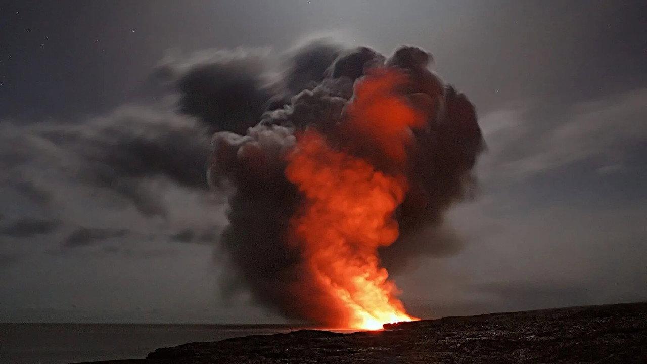 Volcano Stories backdrop