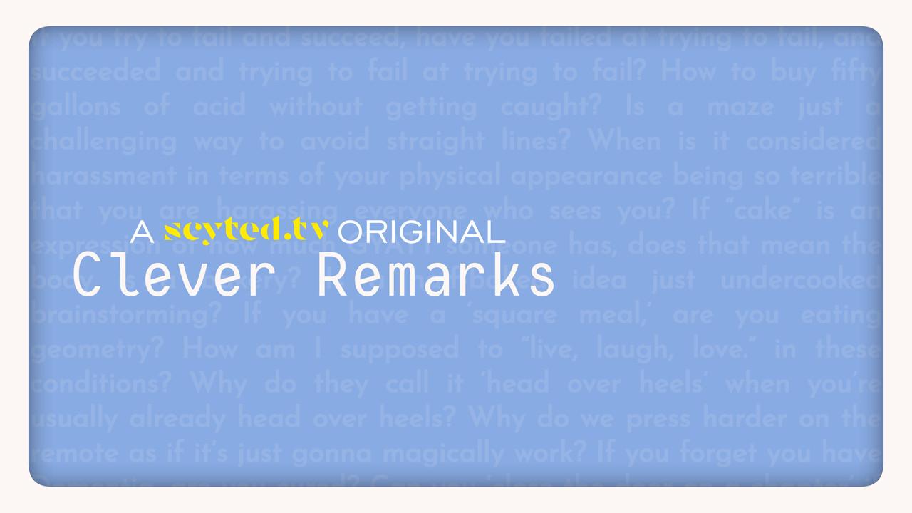 Clever Remarks backdrop