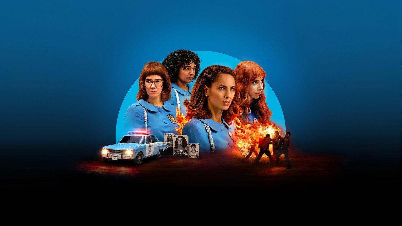Women in Blue backdrop