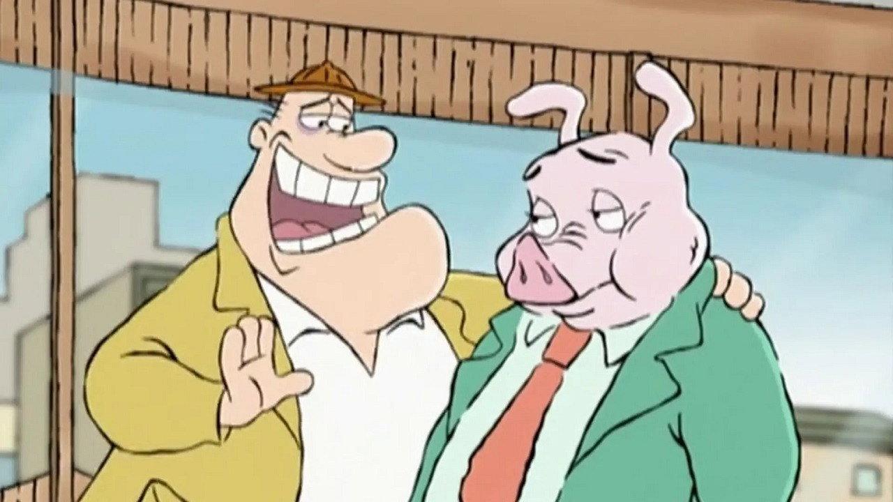 Pigs Next Door backdrop