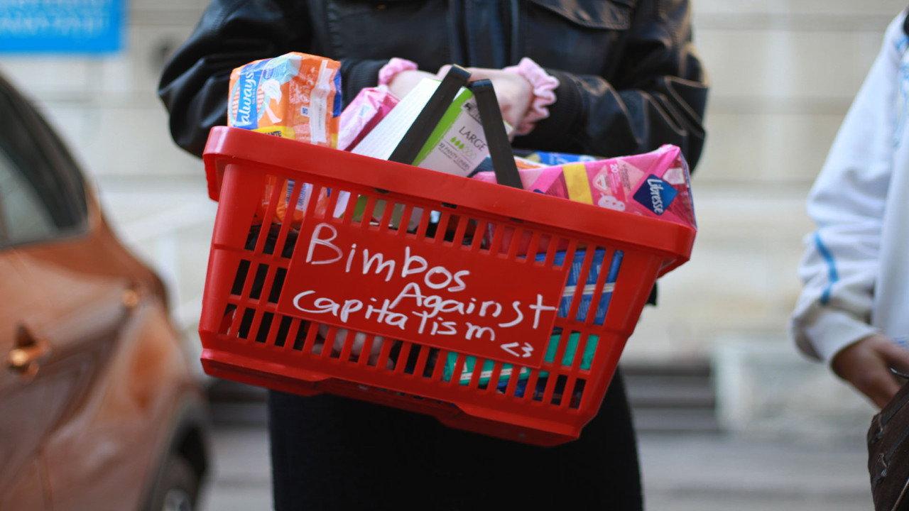 Bimbos Against Capitalism backdrop