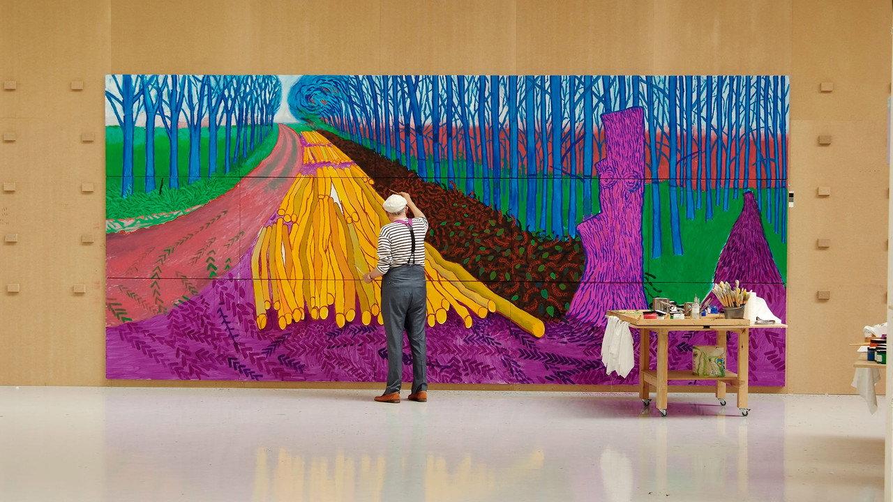 David Hockney at the Royal Academy of Arts backdrop