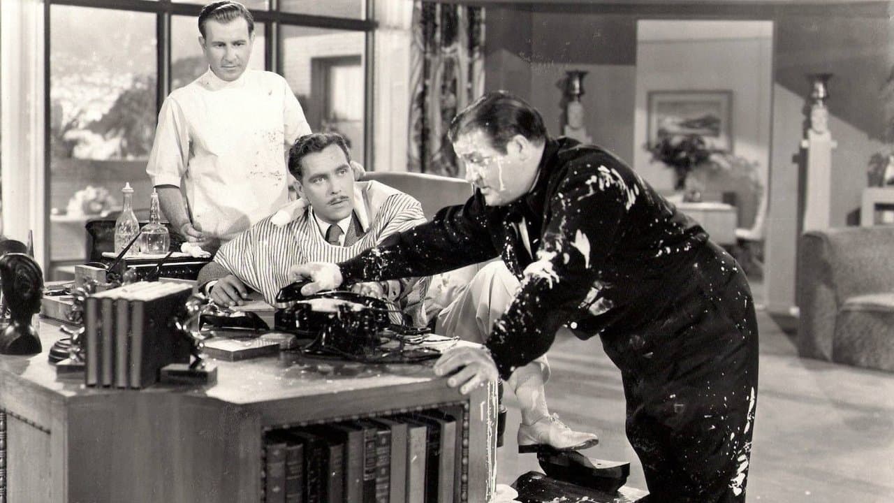 Bud Abbott and Lou Costello in Hollywood backdrop