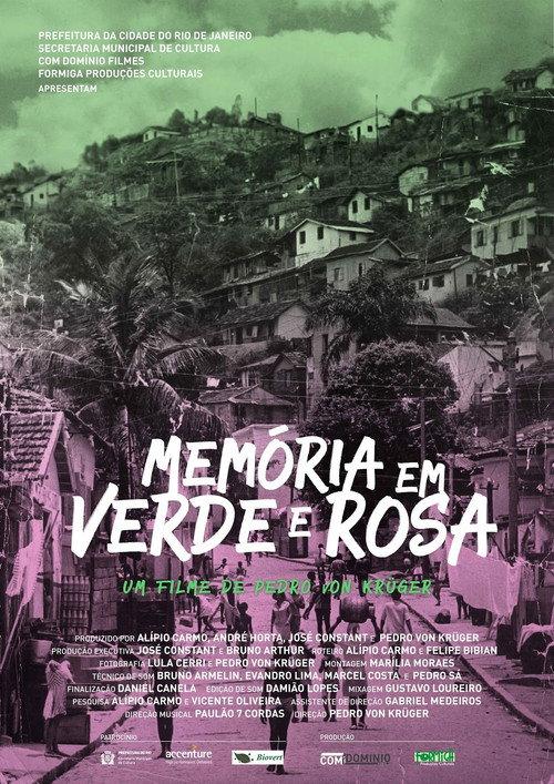 Memória em Verde e Rosa backdrop