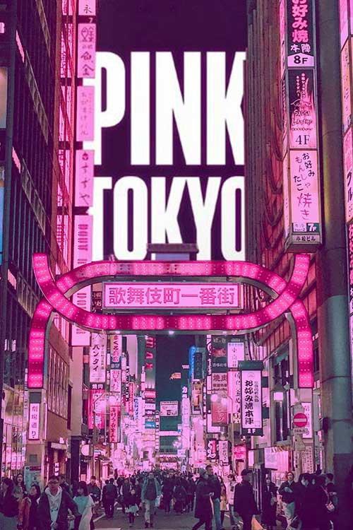 Pink Tokyo backdrop