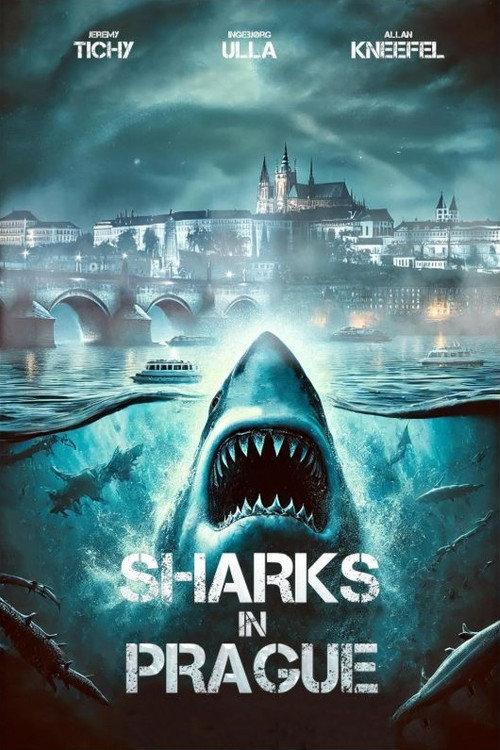 Sharks in Prague backdrop