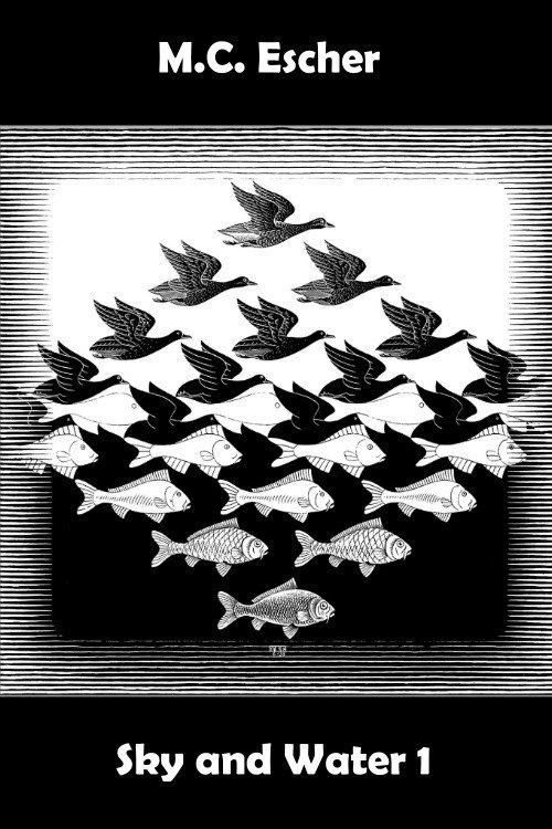 M.C. Escher: Sky and Water 1 backdrop