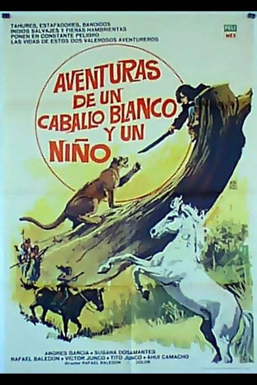 Aventuras de un caballo blanco y un niño backdrop