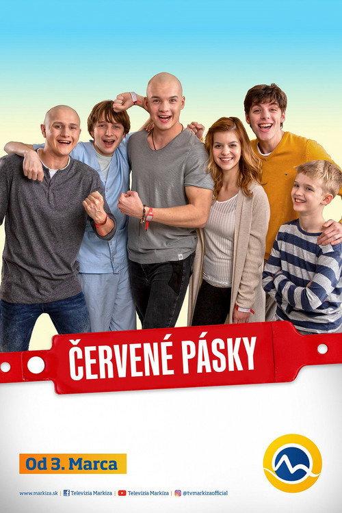 Červené pásky backdrop