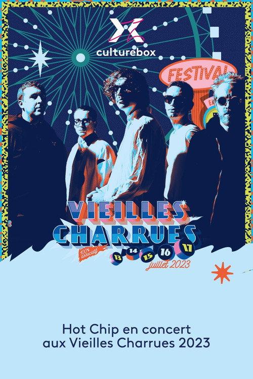 Hot Chip en concert aux Vieilles Charrues 2023 backdrop