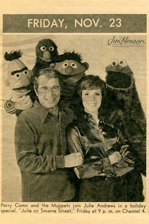 Julie on Sesame Street backdrop