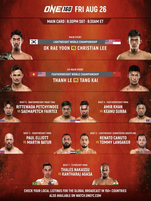 One Championship: ONE 160 backdrop